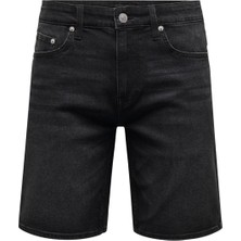Only & Sons Normal Siyah Erkek Denim Şort Onsweft Wb 8008 Pım Dnm Shorts Vd