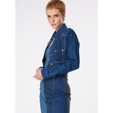 Moschino Indigo Kadın Denim Ceket 241K1J0501