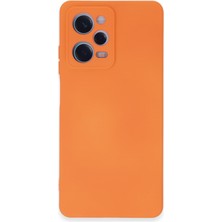 Newface Xiaomi Redmi Note 12 5g Kılıf Nano Içi Kadife  Silikon - Turuncu 24051