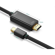 Koodmax 4K 60Hz Hdr Mini Displayport Thunderbolt To HDMI Kablosu - 4K Mini Dp To HDMI  Kablo - 3m