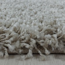 Carpettex Yumuşak Yüksek Havlı 30 mm Shaggy Salon Halısı Düz Gümüş Boz Toprak Renkli