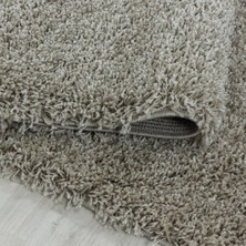Carpettex Yumuşak Yüksek Havlı 30 mm Shaggy Salon Halısı Düz Gümüş Boz Toprak Renkli