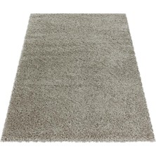 Carpettex Yumuşak Yüksek Havlı 30 mm Shaggy Salon Halısı Düz Gümüş Boz Toprak Renkli