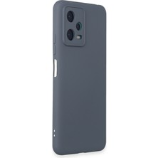 Newface Xiaomi Redmi Note 12 5g Kılıf Nano Içi Kadife  Silikon - Gri 24051