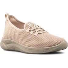 Çiğdem Kundura Çiğdem Lastikli Esnek Kadın Babet Spor Ayakkabı - Vizon - 39