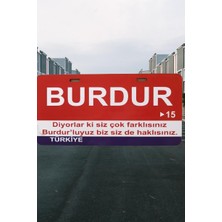 Wonder Like Burdur Şehir Temalı Plaka Sök-Tak Pratik Yeni Nesil