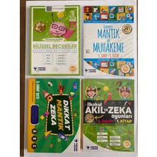 Dikkat Mantık Zeka - Bilişsel Beceriler Geliştirme Aktiviteleri - İlkokul Mantık ve Muhakeme - Akıl ve Zeka Oyunları 4 Kitap