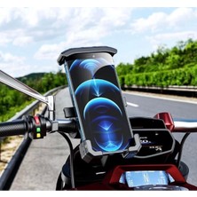 Nukrotech Tn Motosiklet Telefon Tutucu Gidon-Ayna Uyumlu