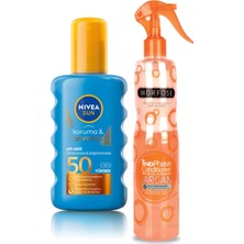 Nivea Sun SPF50 Güneş Koruyucu & Bronzluk Güneş Sütü 200 ml Sprey+ Morfose Çift Fazlı Fön Suyu Argan 400 ml