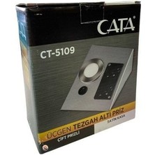 Cata CT-5109 2 Watt Çift Prizli Saten Kasa Tezgah Aydınlatma Beyaz