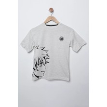 Julude Taş Baskılı Bisiklet Yaka Erkek Çocuk Tişört P-00009739