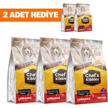 Chef`s Kibbles - Mini ve Küçük Irk Köpek Maması Kuzu Etli Pirinçli 2+1 kg Üç Ürün+2 Adhediye