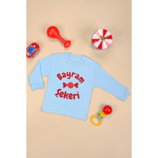 Bebe Tospik Uzun Kollu Bayram Şekeri Baskılı Omuz Çıt Çıt Zıbın