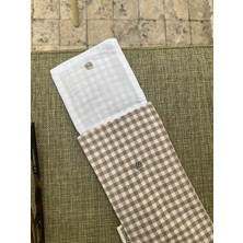 Sumicorn Design Pötikareli Yıkanabilir Keten Çıt Çıt Detaylı Gözlük Kılıfı Gözlük Çantası Kalemlik
