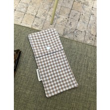 Sumicorn Design Pötikareli Yıkanabilir Keten Çıt Çıt Detaylı Gözlük Kılıfı Gözlük Çantası Kalemlik