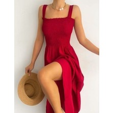 Renga Style  Gipeli Askılı Kat Elbise Dokuma Viskon Kumaş (135CM) (Renk Seçenekli)