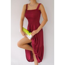 Renga Style  Gipeli Askılı Kat Elbise Dokuma Viskon Kumaş (135CM) (Renk Seçenekli)