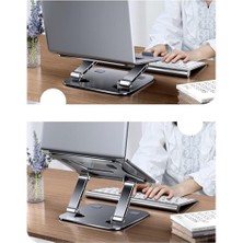 TezMax 10" - 17.3" Katlanabilir Tüm Modellerle Uyumlu Ayarlanabilir Laptop Tablet Standı Notebook Yükseltici