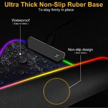 TezMax 80X30 cm Büyük Boy Xxl Dünya Haritalı Mousepad Rgb LED Işıklı Gaming Gamer Oyuncu Mouse Pad