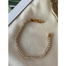 Gena Moda Gold Renk Su Yolu, Paslanmaz Çelik Bileklik