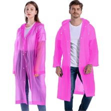 Kkdstock Unisex Yağmurluk Su Rüzgar Geçirmez Çıtçıtlı Kapüşonlu Eva Yağmurluk