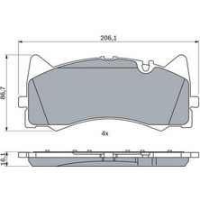 Bosch Fren Balatasi On Mercedes Amg Gt C190 R190 W205 S205 A205 C205 W213 S213 18051