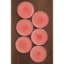 Madeg Gusto 6'Lı Pasta Tabak Seti 19 Cm Handmade Pasta Tabağı