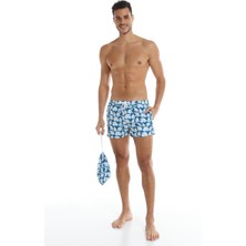 Whitefin Mavi Erkek Şort Mayo Polar Bear