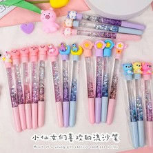 GongtuShop Pembe Tarzı Kawaii Sevimli Kum Jel Kalem Kırtasiye Ofis Okul Tedarik Dekompresyon Yaratıcı Tatlı Oldukça Güzel Benzersiz Model Karikatür Kalem (Yurt Dışından)