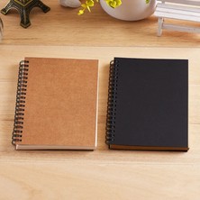 GongtuShop C Stili Le Sketchbooks Günlüğü Boyama Grafiti Yumuşak Kapak Siyah Kağıt Eskiz Defteri Not Defteri Çizim Dizüstü Ofis Okul Malzemeleri (Yurt Dışından)