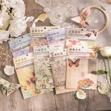 GongtuShop H Tarzı Dimeetspack Retro Çiçek Malzeme Kağıt Dekoratif Scrapbooking Vintage Dıy Önemsiz Dergi Planlayıcısı Zanaat Arka Plan Kağıtları (Yurt Dışından)