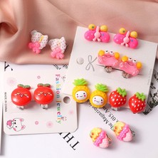 Mingjin Shop2 Stil-6 Yeni Karikatürler Kulak Klipsi Tatlı Akrilik Saplama Küpe Yengeç Meyve Kız Sevimli Küpe Kore Kawaii Küpe Takı (Yurt Dışından)