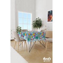 Moud's Matematik Kimya Müzik Desenli Süet Dertsiz Masa Örtüsü