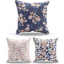 Moud's Çift Tarafı Baskılı Gurun Desenli 3'lü Kırlent Kılıfı