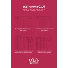 Moud's Fuşya Desenli Süet Oturma Odası, Salon Fon Perde Dijital Baskılı Ekstrafor Büzgü 2 Kanat PRD-1000