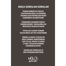 Moud's Turuncu Gri Çizgi Desenli Süet Oturma Odası Salon Fon Perde Baskılı Ekstrafor Büzgü 2 Kanat PRD-1062
