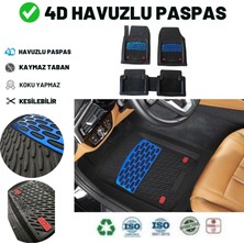 bebekokusu Mini Cooper R56 2013 Uyumlu Havuzlu Üniversal Maxi Paspas Siyah - Mavi