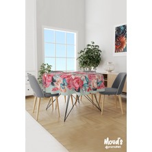 Moud's Classic Pattern 3 Desenli Yuvarlak Süet Dertsiz Masa Örtüsü
