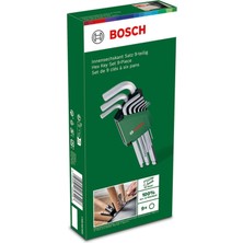 Bosch Alyan Anahtar Takımı Hex 9 Parça 1600 A02 Bx9