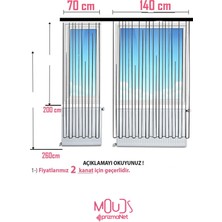 Moud's Mor Uzay Desenli Fon Perde Çocuk ve Bebek Odası Süet Baskılı Ekstrafor Büzgü 2 Kanat Prd-59