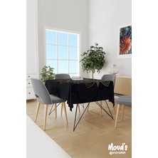 Moud's Sultans Desenli Süet Dertsiz Masa Örtüsü