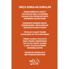 Moud's Fall Desenli Süet Oturma Odası Salon Fon Perde Dijital Baskılı Ekstrafor Büzgü 2 Kanat PRD-1094