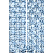 Moud's Turkey Ethnic Desenli Süet Oturma Odası Salon Fon Perde Baskılı Ekstrafor Büzgü 2 Kanat PRD-1085
