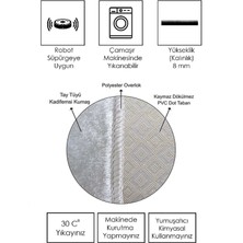 Viyana Home Dijital Baskılı Kaymaz Taban Yıkanabilir Ikili Banyo Paspas Klozet Takımı, V-Klozet-40-Gri,