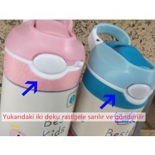 Sweet Rui Çocuklar Su Şişesi 400ML Pipetli Bpa Içermeyen Paslanmaz Çelik Içecek Şişesi Termos (Yurt Dışından)