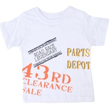 Bebelop Erkek Bebek Yazı Baskılı Yelekli T-Shirt Pantolon Alt Üst Takım