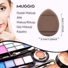 Muggio Parmak Makyaj Süngeri - Mini Puf Kapatıcı Pudra Süngeri 4 Adet