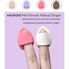 Muggio Parmak Makyaj Süngeri - Mini Puf Kapatıcı Pudra Süngeri 4 Adet