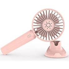 Ikıkuso El Pockat Fan, Mini Taşınabilir Fan 2000 Mah USB Pille Çalışan USB Şarj Edilebilir Fan, Hız Ayarlanabilir Sessiz Masa Fanı Tabanlı (Pembe) (Yurt Dışından)