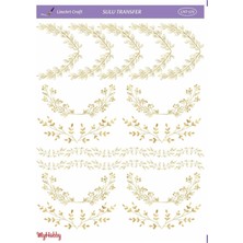 Lineart Gold Kenar Desenli Sulu Transfer LNT-179 25X35